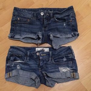 American Eagle and Hollister Denim Shorts